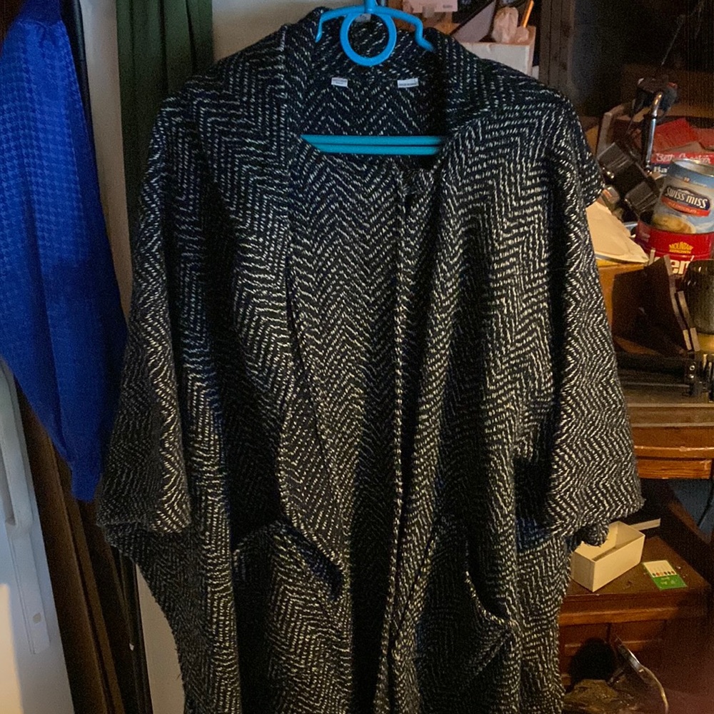 Hand knitted wool  poncho